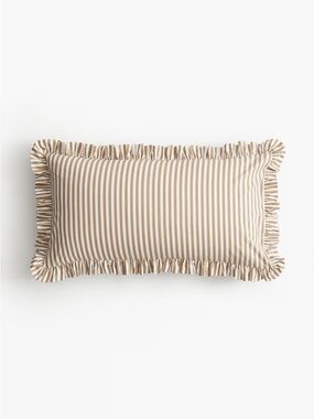 Lot of 2 H&M Ruffle-Trinmed Cotton Pillowcases